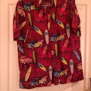 Mens hot rod surf Hawaiian shirt
